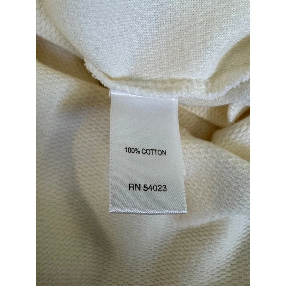 Banana‎ Republic Mens Long Sleeve Waffle Knit Thermal Shirt Cream Off White M